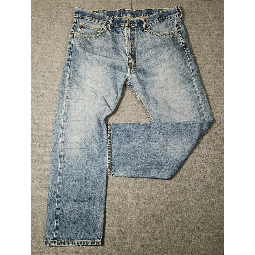Levi's Jeans Mens 38x29 505 Regular Fit Blue Straight Leg Denim Excellent